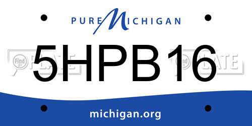 5HPB16 Michigan License Plate