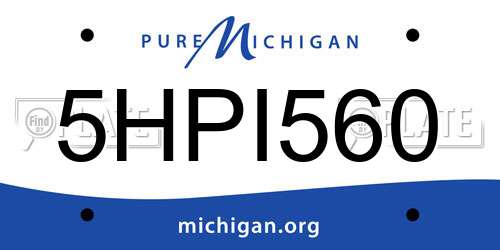 5HPI560 Michigan License Plate