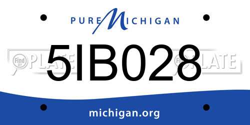 5IB028 Michigan License Plate