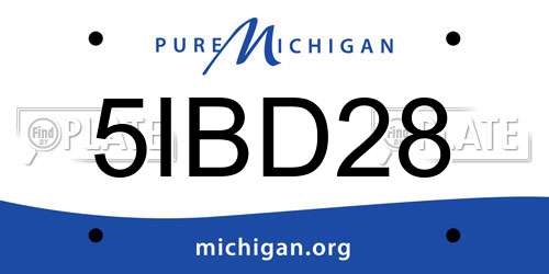 5IBD28 Michigan License Plate