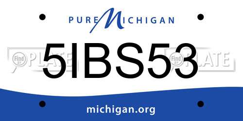 5IBS53 Michigan License Plate