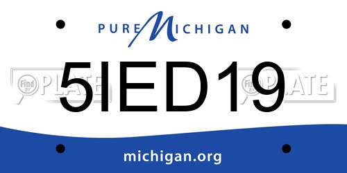5IED19 Michigan License Plate
