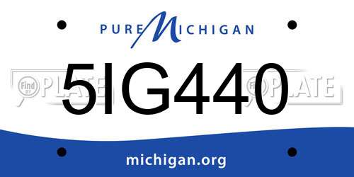 5IG440 Michigan License Plate