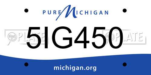 5IG450 Michigan License Plate