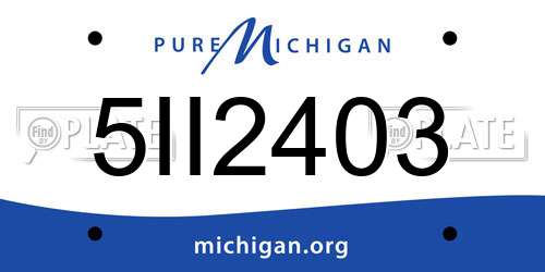 5II2403 Michigan License Plate