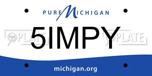 5IMPY Michigan License Plate