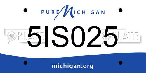 5IS025 Michigan License Plate