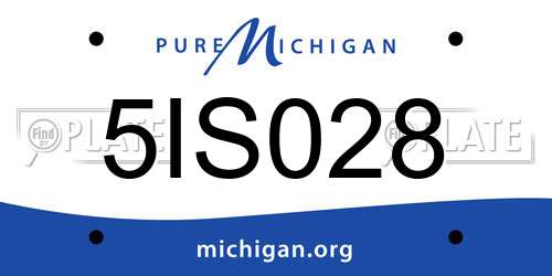 5IS028 Michigan License Plate