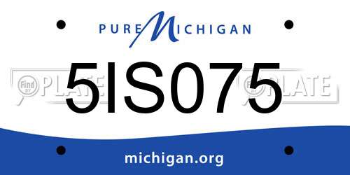5IS075 Michigan License Plate