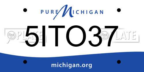 5ITO37 Michigan License Plate