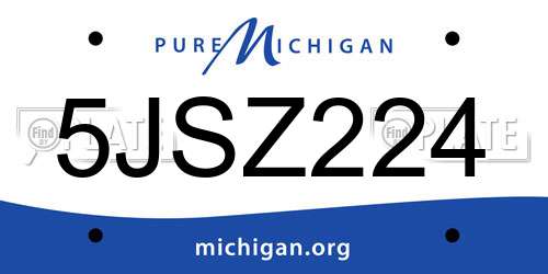 5JSZ224 Michigan License Plate