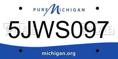 5JWS097 Michigan License Plate