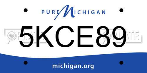 5KCE89 Michigan License Plate