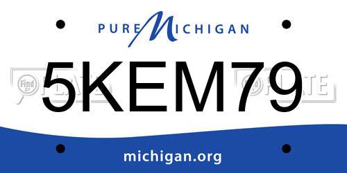 5KEM79 Michigan License Plate