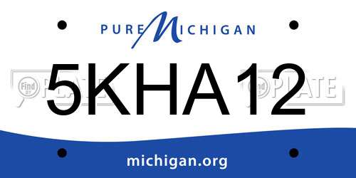 5KHA12 Michigan License Plate