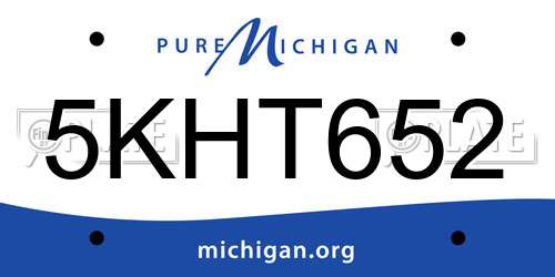 5KHT652 Michigan License Plate