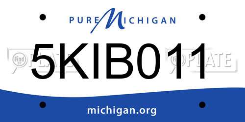 5KIB011 Michigan License Plate