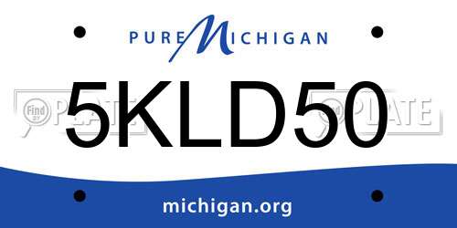 5KLD50 Michigan License Plate