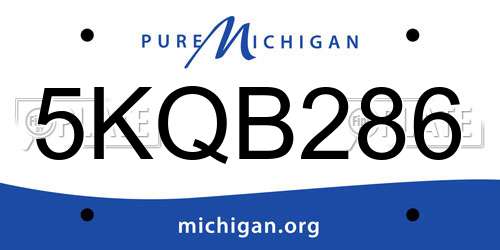 5KQB286 Michigan License Plate