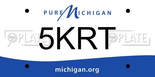 5KRT Michigan License Plate
