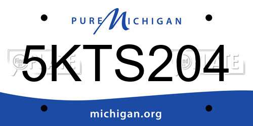 5KTS204 Michigan License Plate