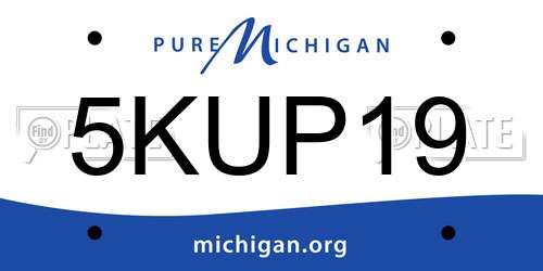5KUP19 Michigan License Plate