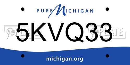 5KVQ33 Michigan License Plate