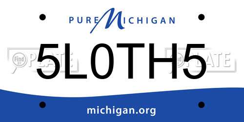 5L0TH5 Michigan License Plate