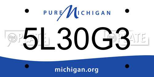 5L30G3 Michigan License Plate