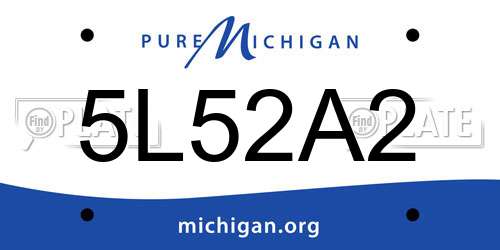 5L52A2 Michigan License Plate