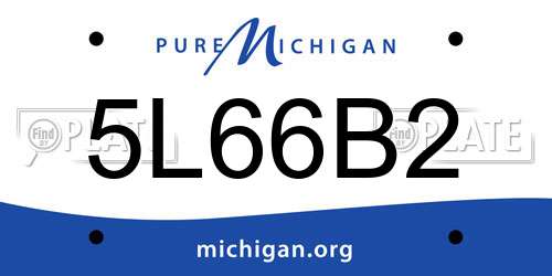 5L66B2 Michigan License Plate