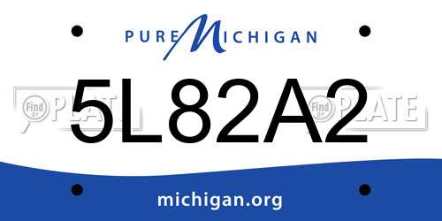 5L82A2 Michigan License Plate
