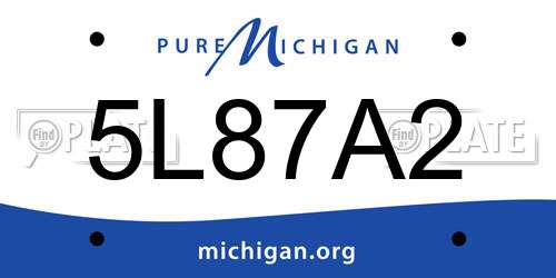 5L87A2 Michigan License Plate