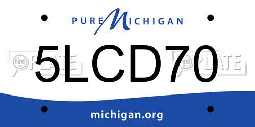 5LCD70 Michigan License Plate