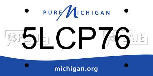 5LCP76 Michigan License Plate