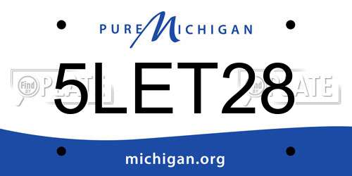 5LET28 Michigan License Plate