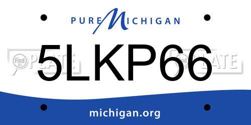 5LKP66 Michigan License Plate