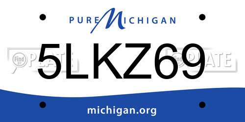 5LKZ69 Michigan License Plate