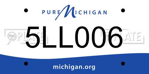 5LL006 Michigan License Plate