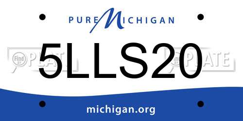 5LLS20 Michigan License Plate