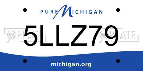 5LLZ79 Michigan License Plate