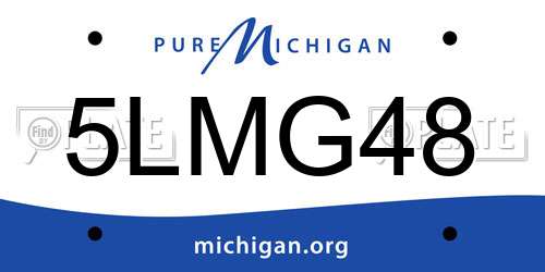 5LMG48 Michigan License Plate