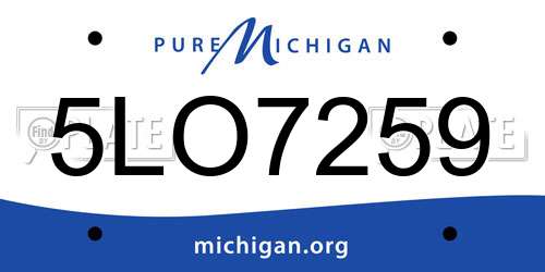 5LO7259 Michigan License Plate