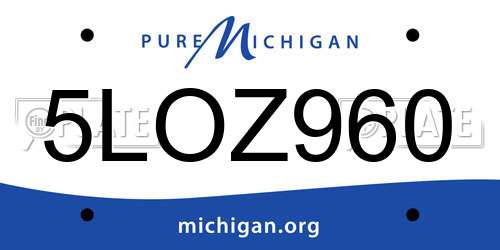 5LOZ960 Michigan License Plate
