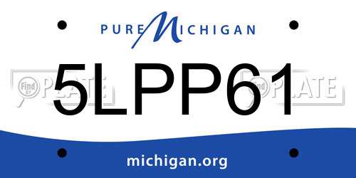5LPP61 Michigan License Plate