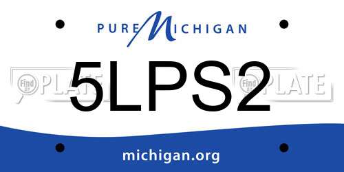 5LPS2 Michigan License Plate