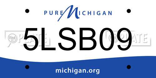 5LSB09 Michigan License Plate