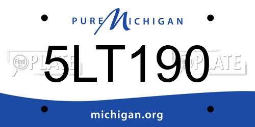 5LT190 Michigan License Plate