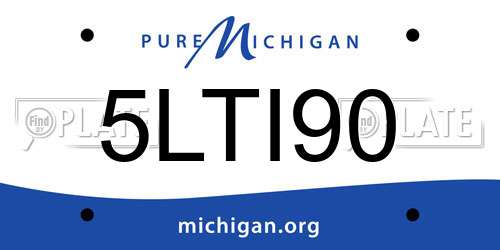 5LTI90 Michigan License Plate