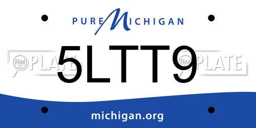 5LTT9 Michigan License Plate